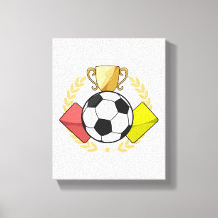 サッカーレッド&イエローカードトロフィー キャンバスプリント