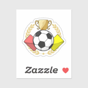 サッカーレッド&イエローカードトロフィー シール