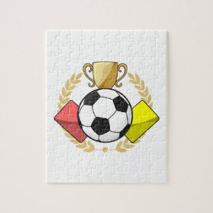 サッカーレッド&イエローカードトロフィー ジグソーパズル