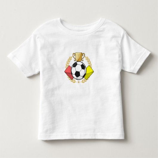サッカーレッド&イエローカードトロフィー トドラーTシャツ (正面)