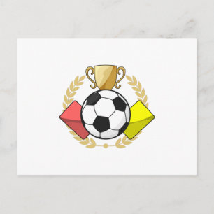 サッカーレッド&イエローカードトロフィー ポストカード