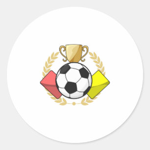 サッカーレッド&イエローカードトロフィー ラウンドシール
