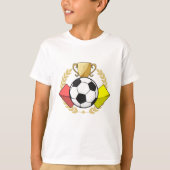 サッカーレッド&イエローカードトロフィー Tシャツ (正面)