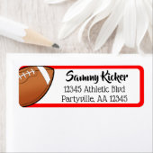 サッカーレッド&ブラックアドレス ラベル (インサイチュ)