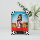 サッカーレッド&ブラック卒業発表 ポストカード (スタンド正面)