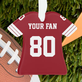 サッカーレッド、金ゴールド&ホワイトジャージーオーナメント オーナメント