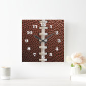 サッカーレースのテクスチャ背景 スクエア壁時計 (ホーム)