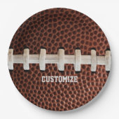 サッカーレースのテクスチャ背景 ペーパープレート (正面)