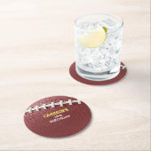 サッカーレース金ゴールド ラウンドペーパーコースター (インサイチュ)