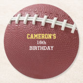 サッカーレース金ゴールド ラウンドペーパーコースター (正面)