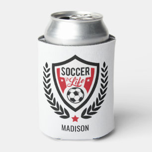 サッカーロゴ名前をカスタムする 缶クーラー