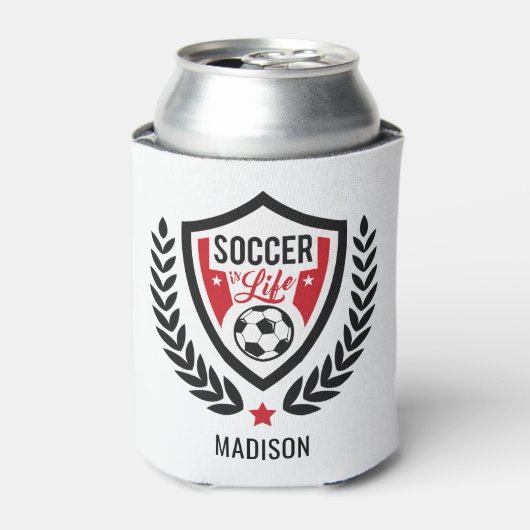 サッカーロゴ名前をカスタムする 缶クーラー (缶正面)