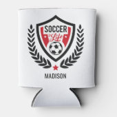 サッカーロゴ名前をカスタムする 缶クーラー (正面)