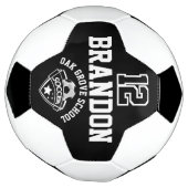 サッカーロゴ – 白黒 サッカーボール (回転)