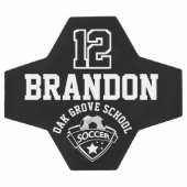 サッカーロゴ – 白黒 サッカーボール (フラット)