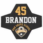 サッカーロゴ – 金ゴールド、白黒 サッカーボール (フラット)