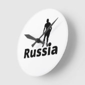 サッカーロシアの ラウンド壁時計 (傾斜)