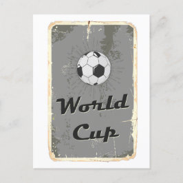 サッカーワールドカップヴィンテージスタイルポスターアートデザイン ポストカード