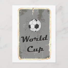 サッカーワールドカップヴィンテージスタイルポスターアートデザイン ポストカード