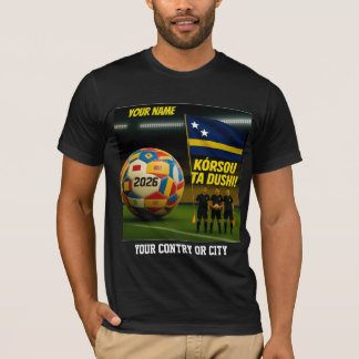 サッカーワールドカップ2026 カラソー+カスタム+国名+T Tシャツ