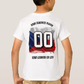サッカーワールドカップ2026 チェコ共和国 カスタムネーム& Tシャツ (裏面)
