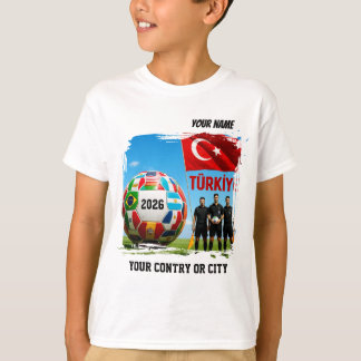 サッカーワールドカップ2026 TURQUIA カスタムネーム& Tシャツ