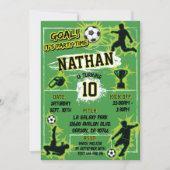 サッカーワールドカップ 誕生日パーティー 招待状 (正面)