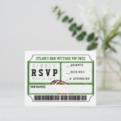 サッカーヴィップ返信カード バー ミッツヴァー招待状 招待状 (スタンド正面)