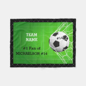 サッカー一流棋士 フリースブランケット (正面(横))