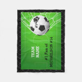 サッカー一流棋士 フリースブランケット (正面)