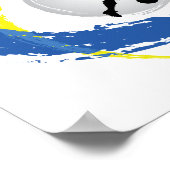 サッカー三色紋章 ポスター (角)