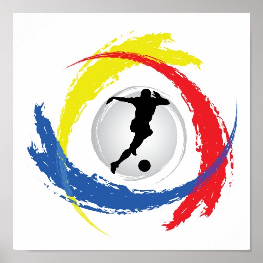 サッカー三色紋章 ポスター (正面)