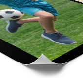 サッカー上級卒業式6フォトコラージュ ポスター (角)