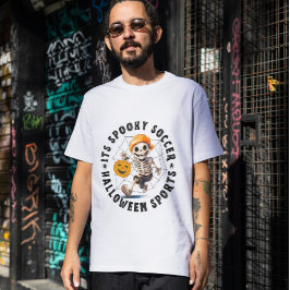サッカー不気味のハロウィンスポーツ Tシャツ