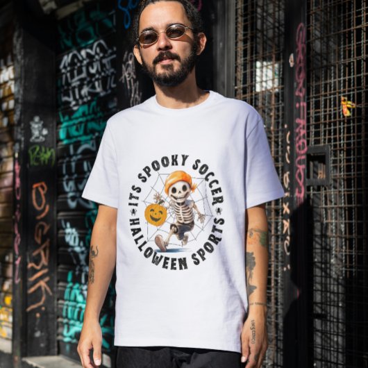 サッカー不気味のハロウィンスポーツ Tシャツ