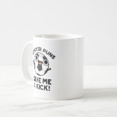 サッカー与えは私にキックおもしろいスポーツ コーヒーマグカップ (正面左)