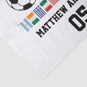 サッカー世界の国旗モノグラム 薄葉紙 (詳細)