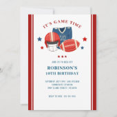 サッカー仕立て誕生日パーティー 招待状 (正面)