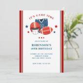 サッカー仕立て誕生日パーティー 招待状 (スタンド正面)