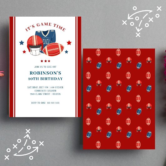サッカー仕立て誕生日パーティー 招待状