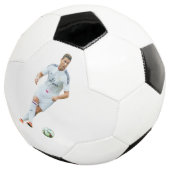 サッカー伝説の選手の肖像 白いアスリートアート サッカーボール (3/4)