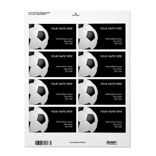 サッカー住所 シール (フルシート)