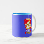 サッカー優勝者のためのブルーラグジュアリーカップ&ゴールデンメダル ツートーンマグカップ (正面右)