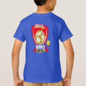 サッカー優勝者ボーイズTシャツ – ゴールデンメダルデザイン Tシャツ (裏面)