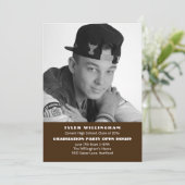 サッカー写真卒業パーティーのお知らせ 招待状 (スタンド正面)