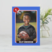 サッカー写真誕生日パーティー 招待状 (スタンド正面)