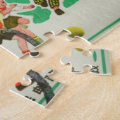 サッカー切手コラージジグソーパズル ジグソーパズル (側面)