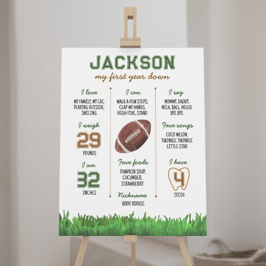 サッカー初の誕生日マイルストーンポスター ポスター