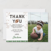 サッカー初年ダウン誕生日写真 サンキューカード (正面)