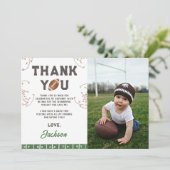 サッカー初年ダウン誕生日写真 サンキューカード (スタンド正面)